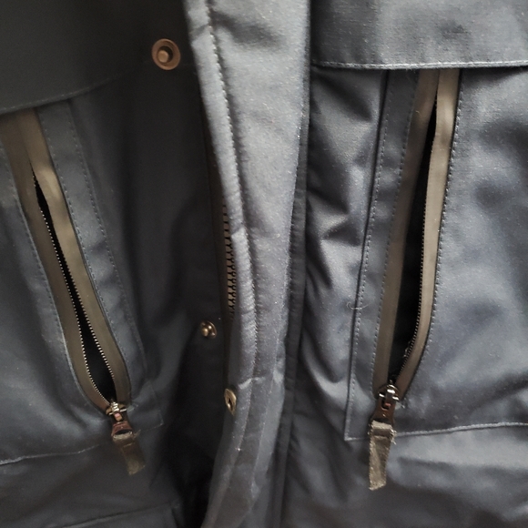 Men Canadiana Down Blend Parka Jacket - Navy L/G - Picture 2 of 6